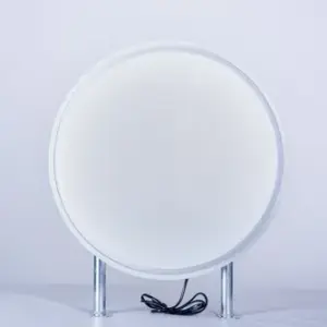 Letrero Led Doble Cara Redondo 50 cm