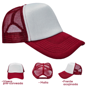 GORRA VINO/ BLANCO PREMIUM