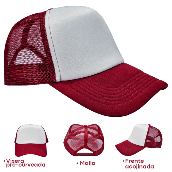 GORRA VINO/ BLANCO PREMIUM