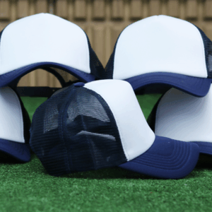 PAQ. 12 GORRAS AZUL MARINO/BLANCA PREMIUM