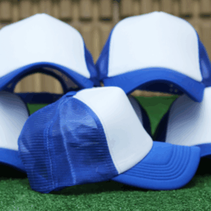 PAQ. 12 GORRAS AZUL CIELO/BLANCA PREMIUM