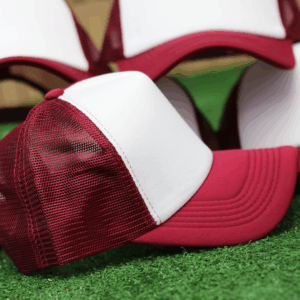 PAQ. 12 GORRAS VINO/ BLANCO PREMIUM