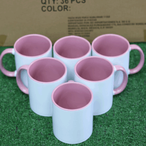 TAZA INTERIOR DE COLOR ROSA