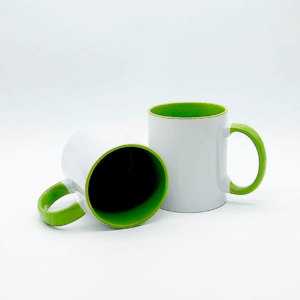 TAZA INTERIOR DE COLOR VERDE